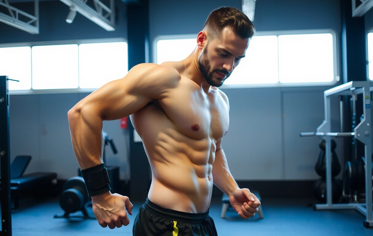 Atleta in allenamento